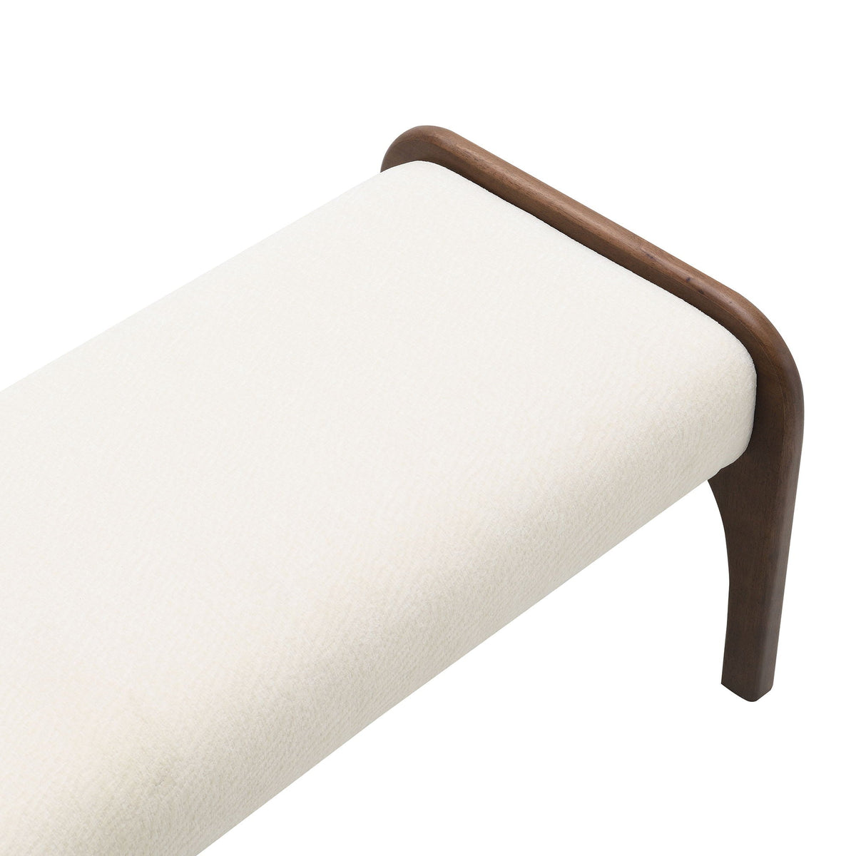 Modern Upholstered Long Bench with Plush Cushion - Beige or Dark Green