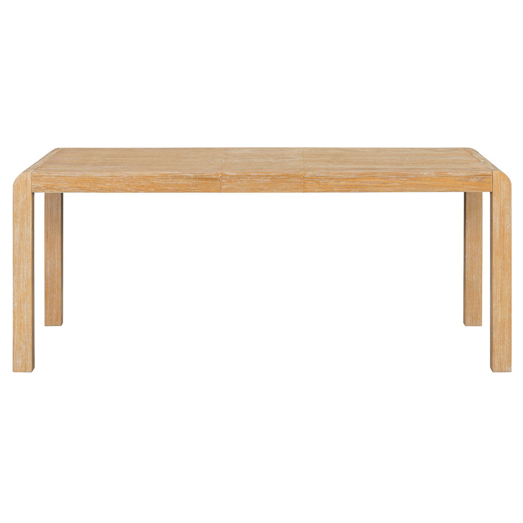 Extendable Dining Table Set with 4 Upholstered Chairs and 1 Bench