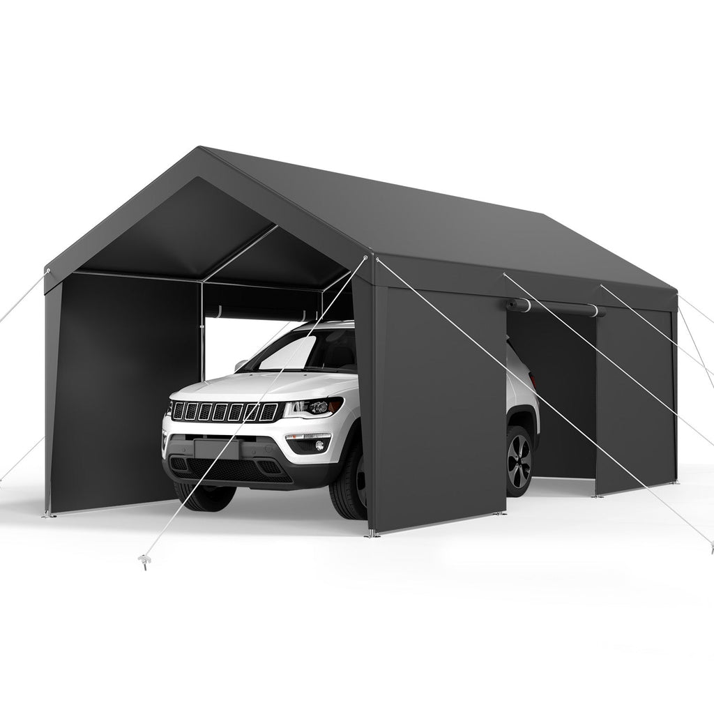 Heavy Duty 12x20FT Carport Canopy with Sidewalls - Outdoor Shelter