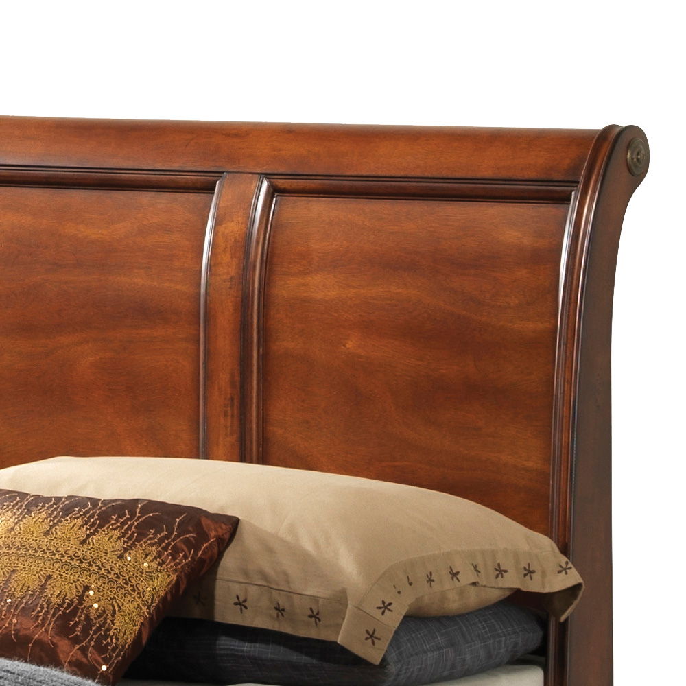 Dovetailed Drawers Storage Bed with Dovetailed Storage Drawers - Light Brown