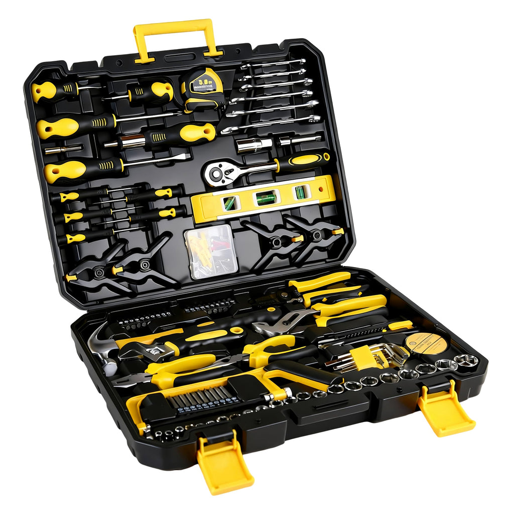 266-Piece Mechanics Tool Set with Durable Storage Case - Black, Yellow