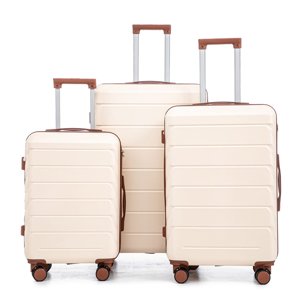 3 Pieces Set Spinner Wheel Luggage With Combination Lock