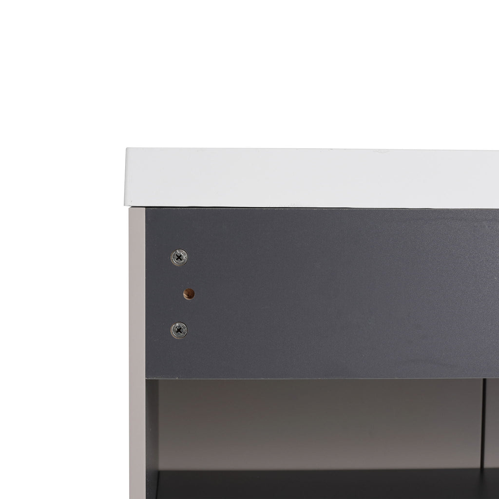 Modern Freestanding Bathroom Vanity with Soft Close Cabinet Doors - Pearl Silver, White, or Dark Green