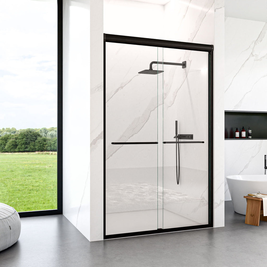 Modern Semi Frameless Double Sliding Shower Door