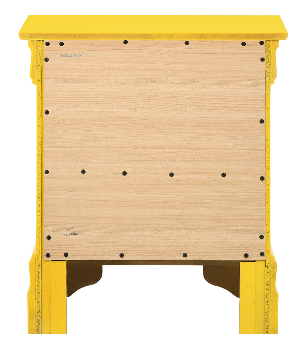 Traditional Style Design Nightstand with Classic Accent - Multiple Colors