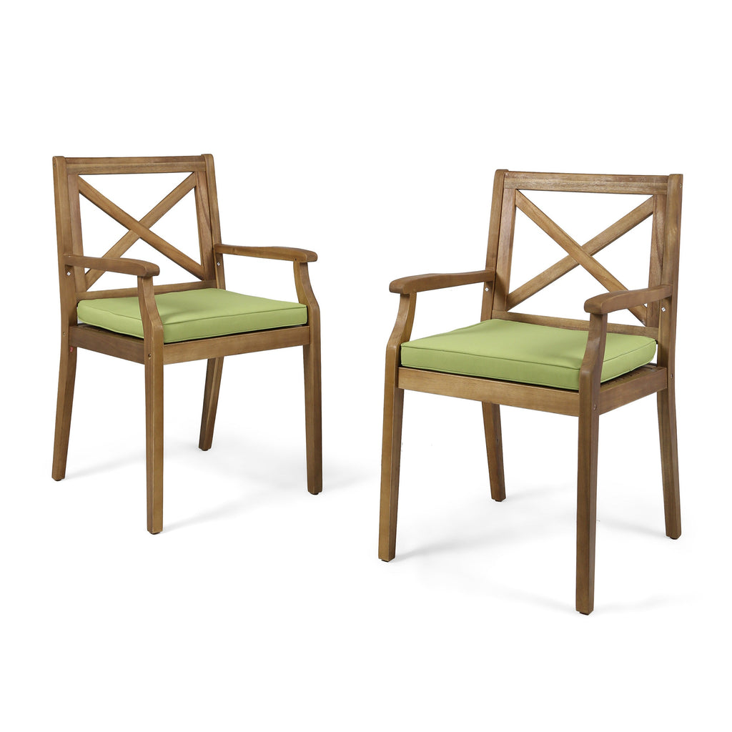 Acacia Wood Outdoor Dining Set with Expanding Table - Teak