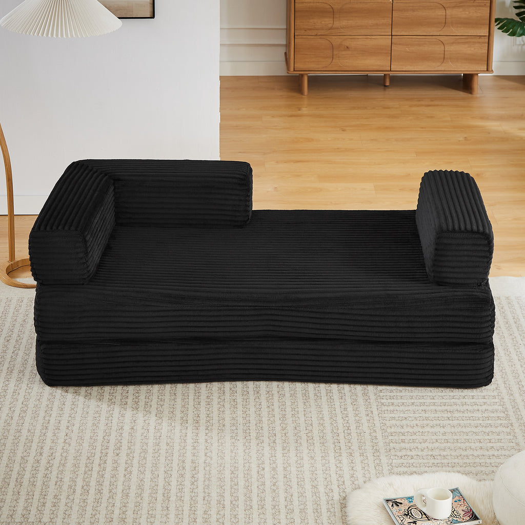 Cloud Boneless Loveseat Sofa with Sponge Structure - Corduroy
