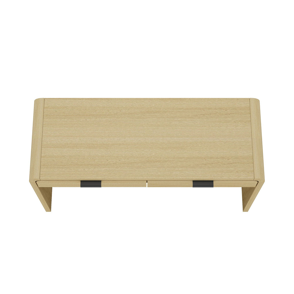 Oak Office Desk with 2 Drawers - Grace Collection