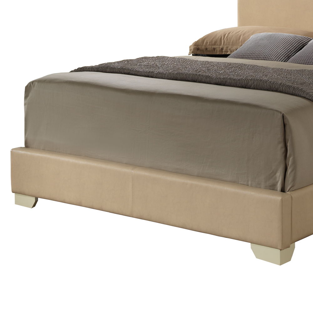 Elegant Platform Bed with Upholstered Finish - Multiple Colors