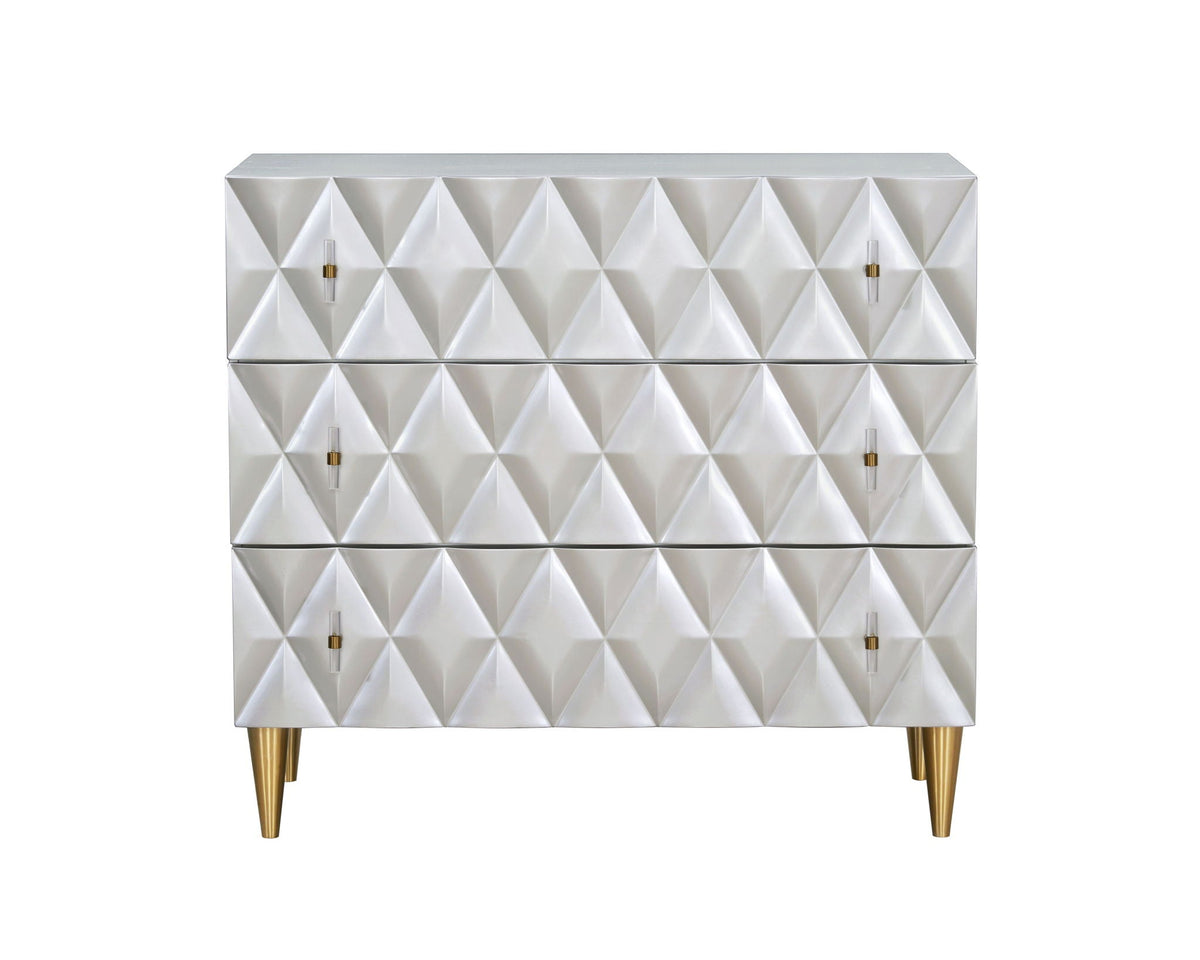Anson Console Cabinet - Silver / Champagne
