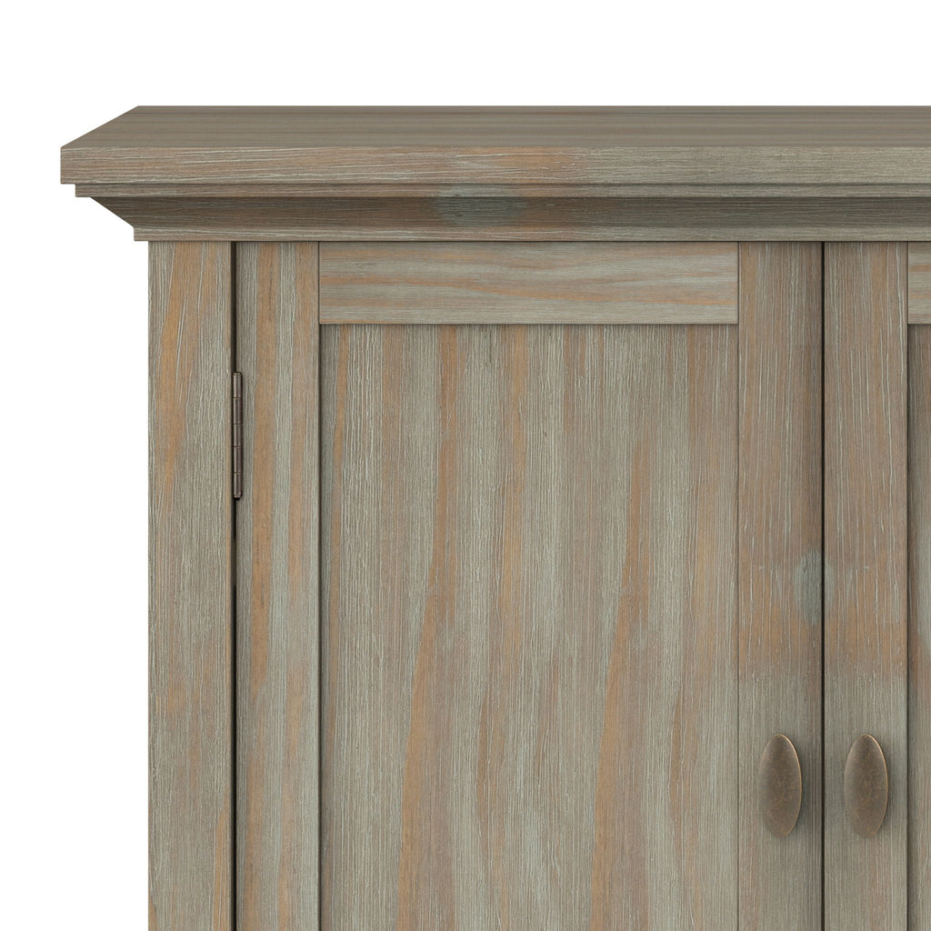 Handcrafted Low Storage Cabinet with Adjustable Shelves - Multiple Colors