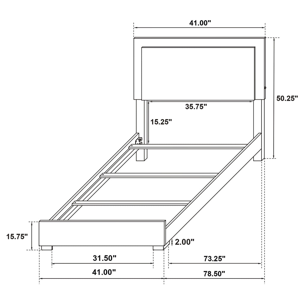 Jeremiah LED Panel Bed With Touch Controlled Lighting