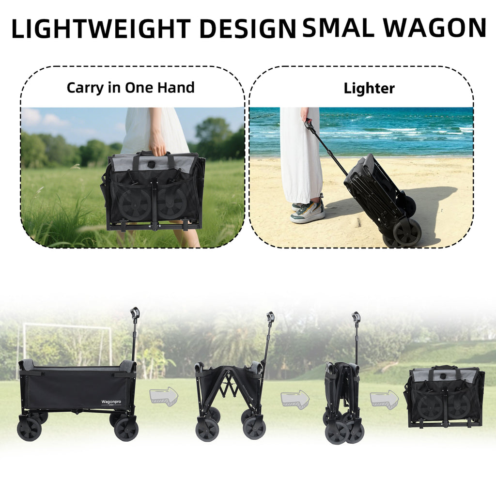 All-in-One Convertible Folding Trolley with Bench Seat - Steel