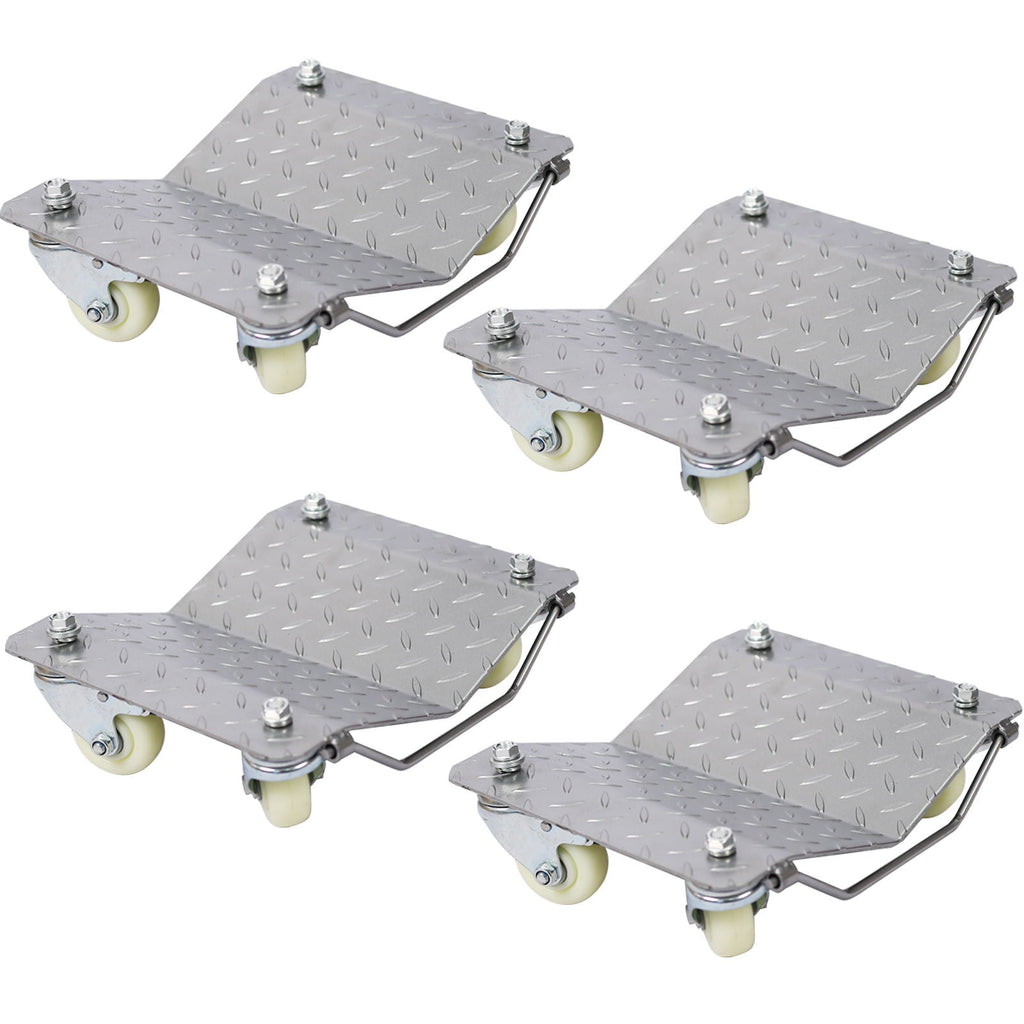 Heavy Duty Car Dolly Set, 6000Lbs Capacity, Metal Construction - Gray