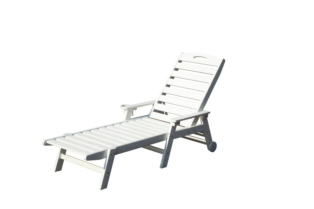 HDPE Patio Lounge Chair with Reclining Backrest – Outdoor