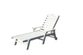 HDPE Patio Lounge Chair with Reclining Backrest – Outdoor