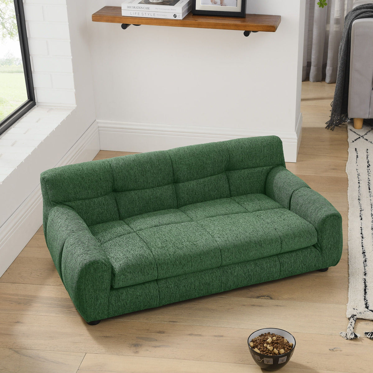 Modern Pet Sofa With Backrest And Armrests