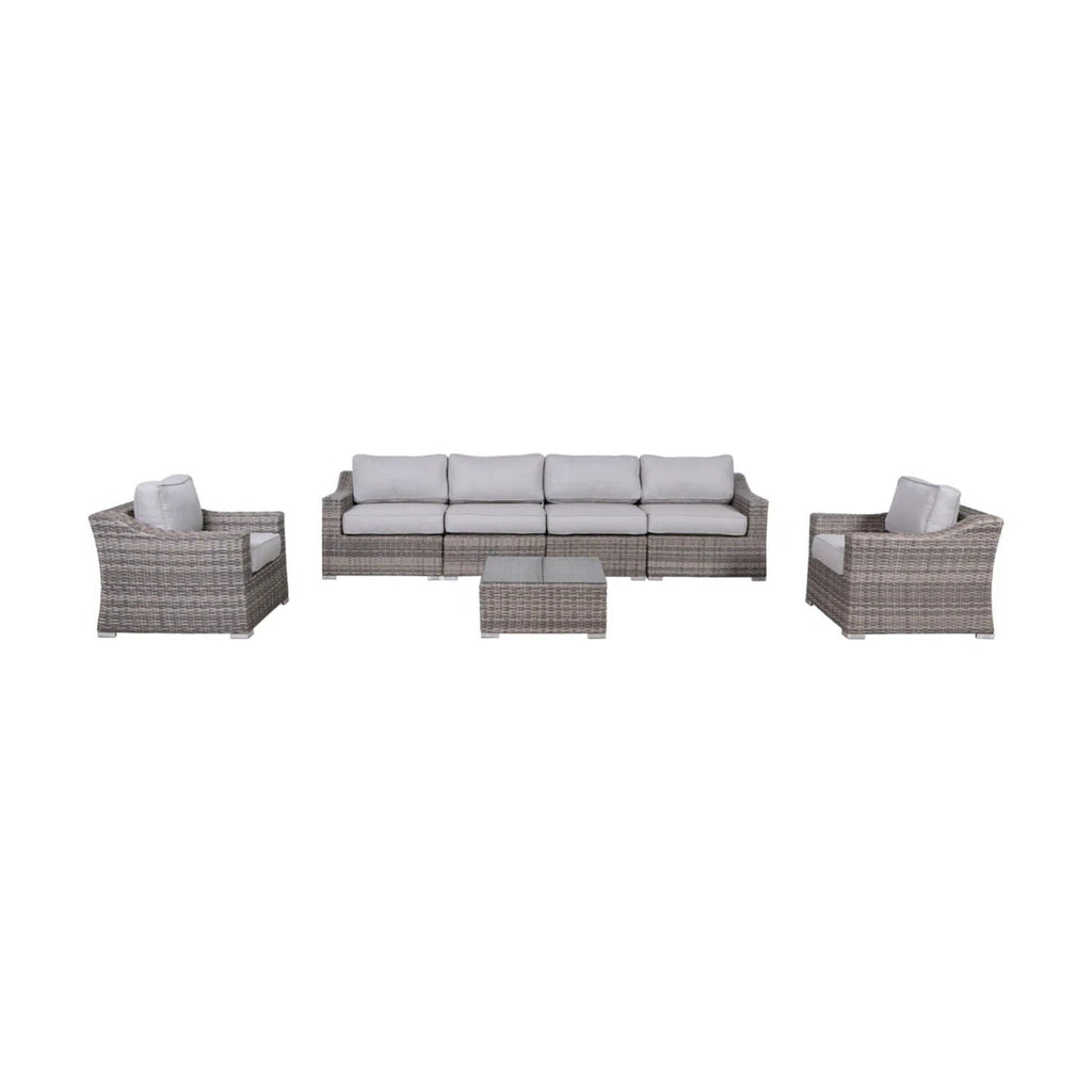Outdoor Wicker Conversation Set With Cushions, All Weather