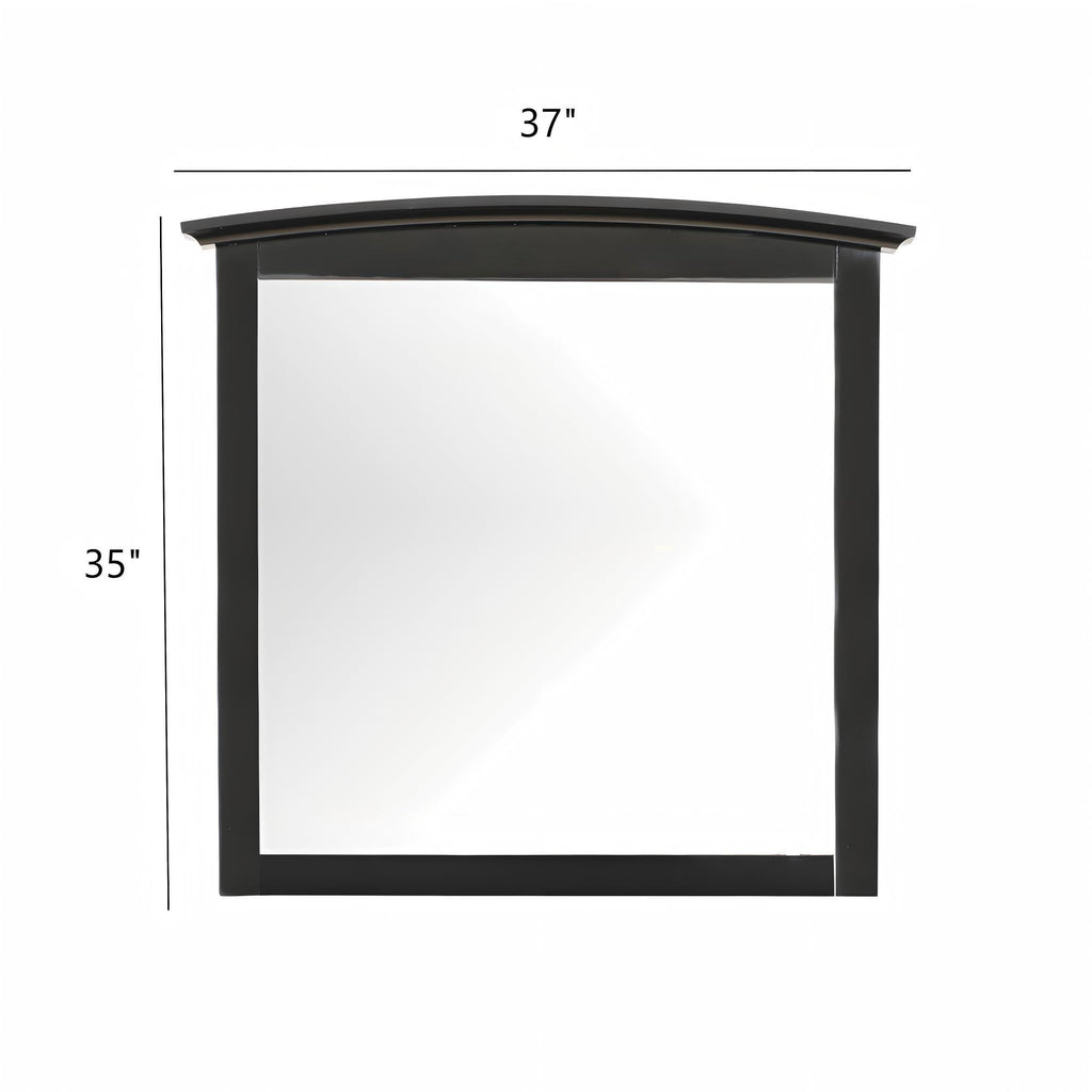 Elegant Modern Farmhouse Wall Mirror with Low Distortion Glass - Pearl Silver or Black