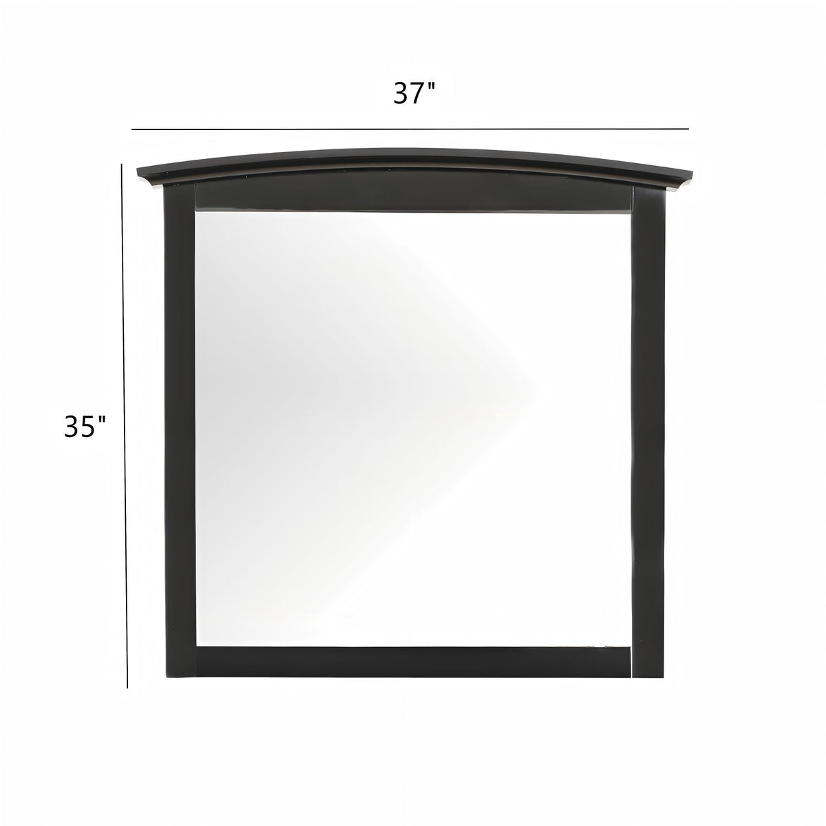 Elegant Modern Farmhouse Wall Mirror with Low Distortion Glass - Pearl Silver or Black