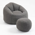 High Pressure Foam Bean Bag Sofa Chair with Footrest – Multiple Colors