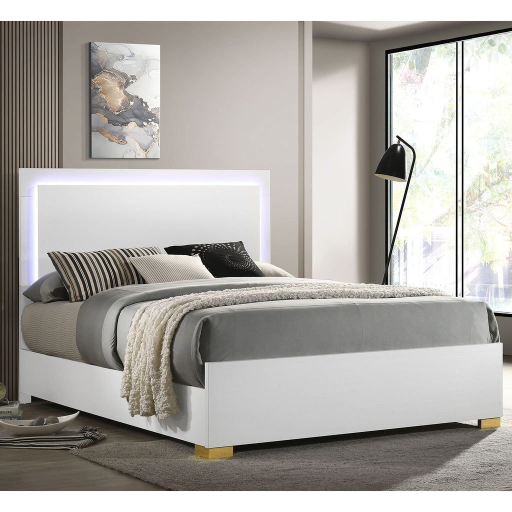 Jeremiah LED Panel Bed With Touch Controlled Lighting