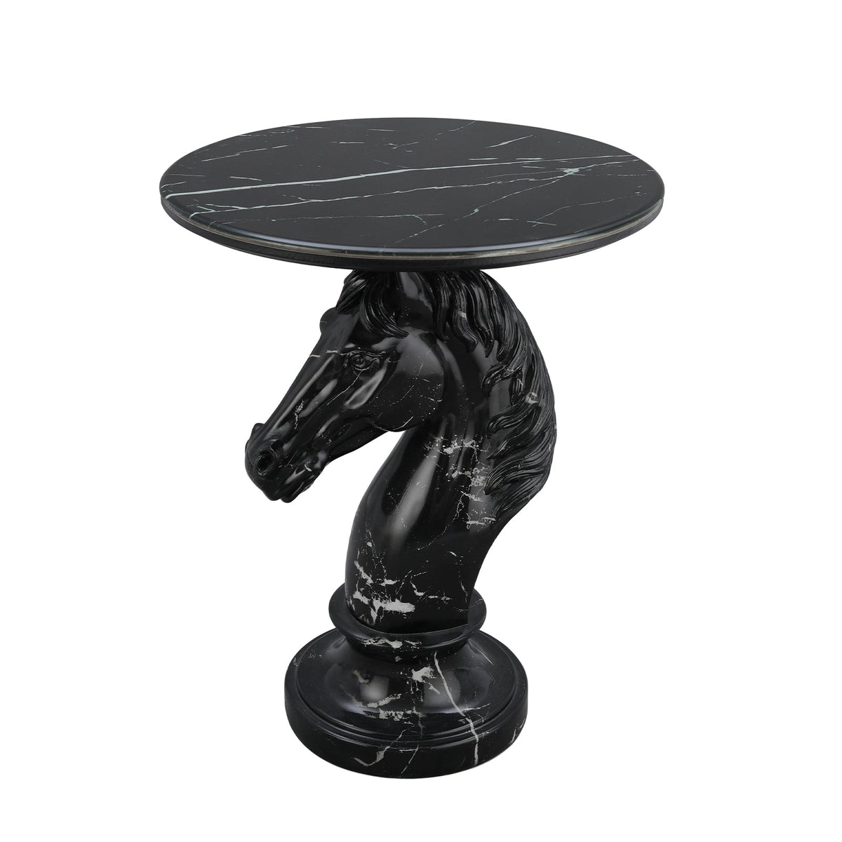 Horse Head Accent Table Animal Statue End Table