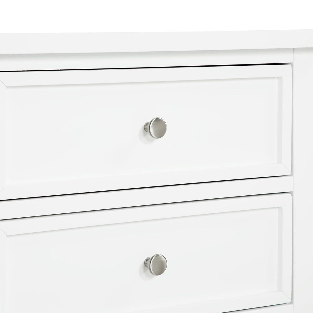 3 Drawer Nightstand with Metal Glides - White, Blue, Dark Green