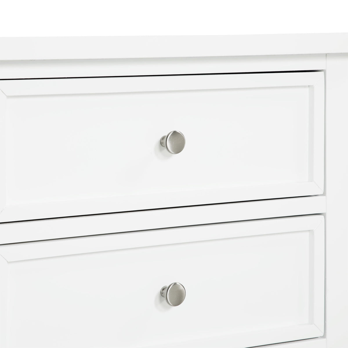 3 Drawer Nightstand with Metal Glides - White, Blue, Dark Green