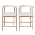 25" Seat Height Bar Stools with Back, Set of 2