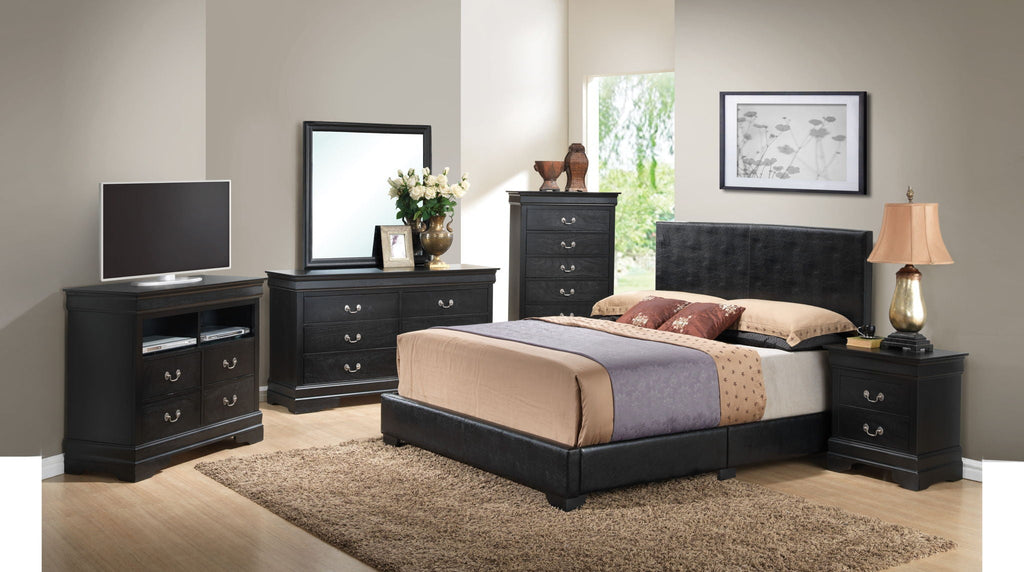 Elegant Platform Bed with Upholstered Finish - Multiple Colors