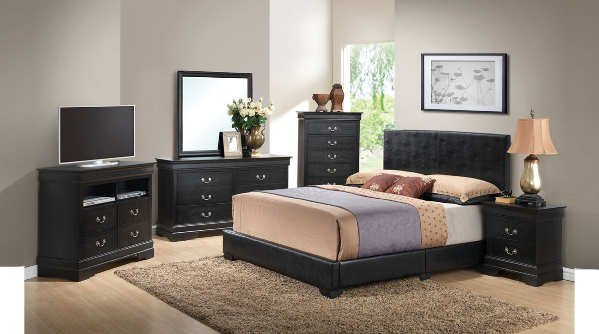 Elegant Platform Bed with Upholstered Finish - Multiple Colors