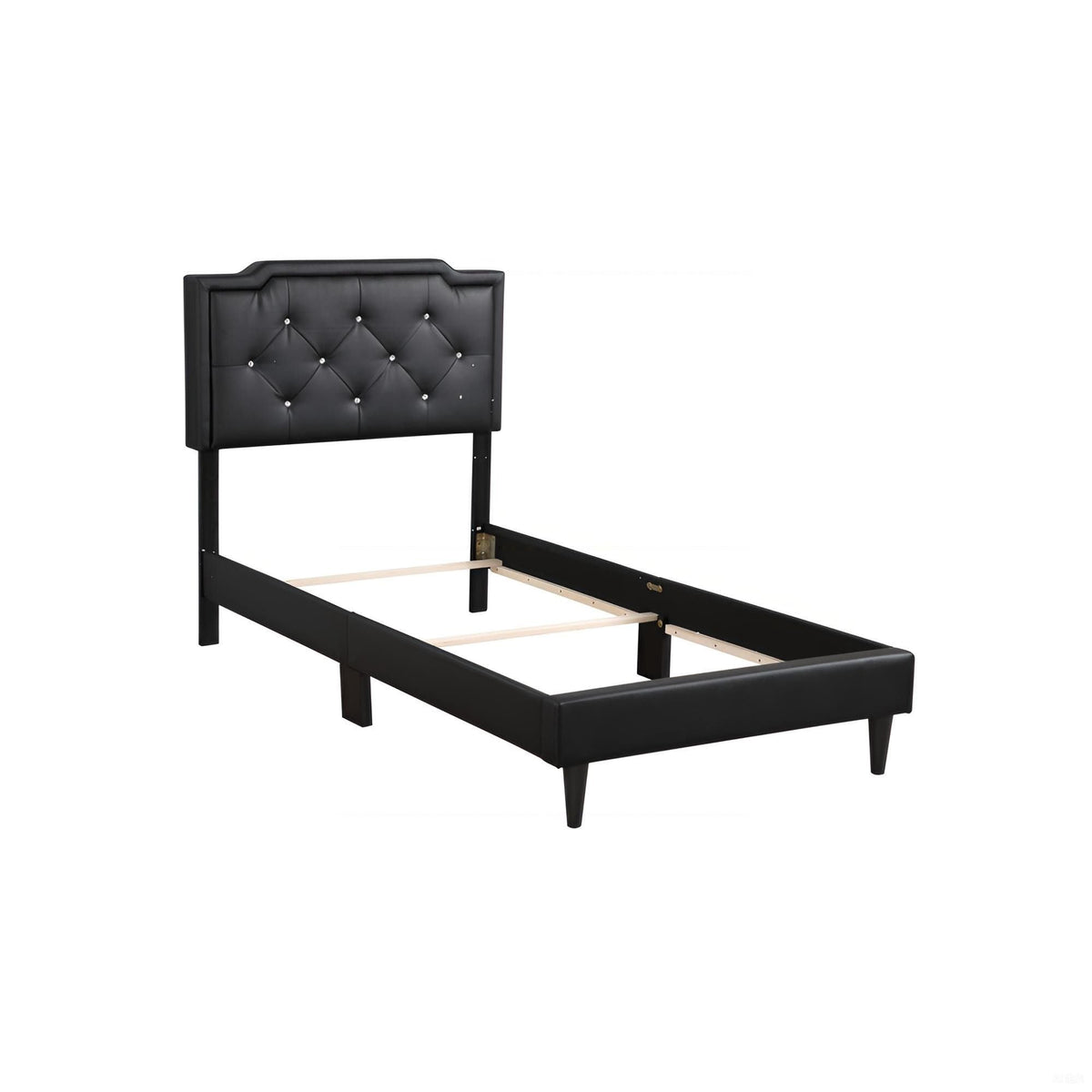 Button Tufted Upholstered Bed with Charming Design - Multiple Colors