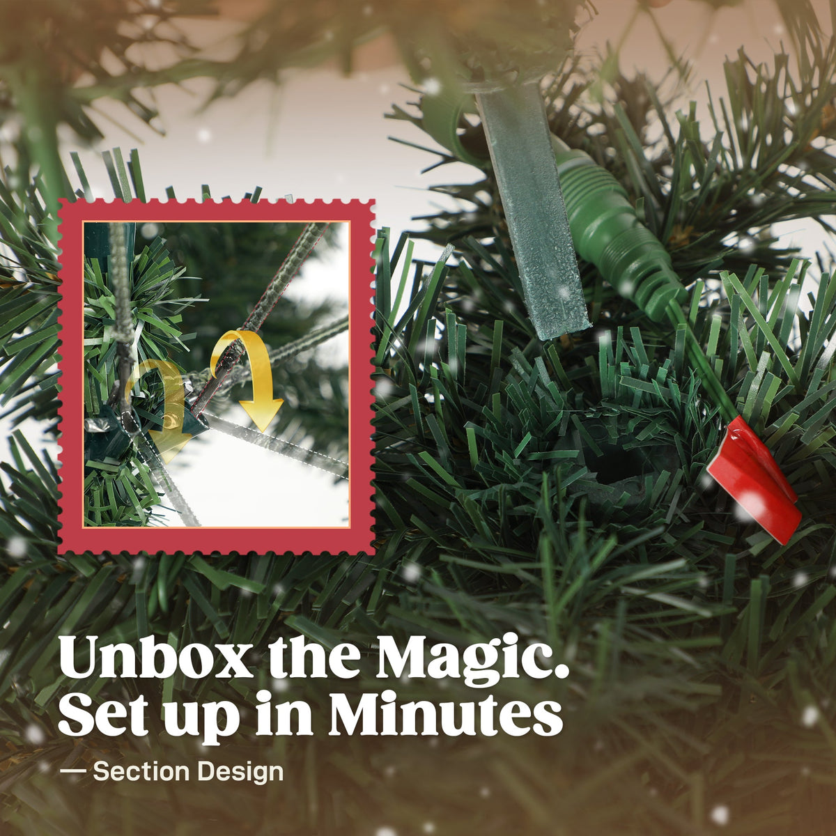 Prelit Whimsical Christmas Tree with 100 LED Lights - 5 ft, Slim PVC