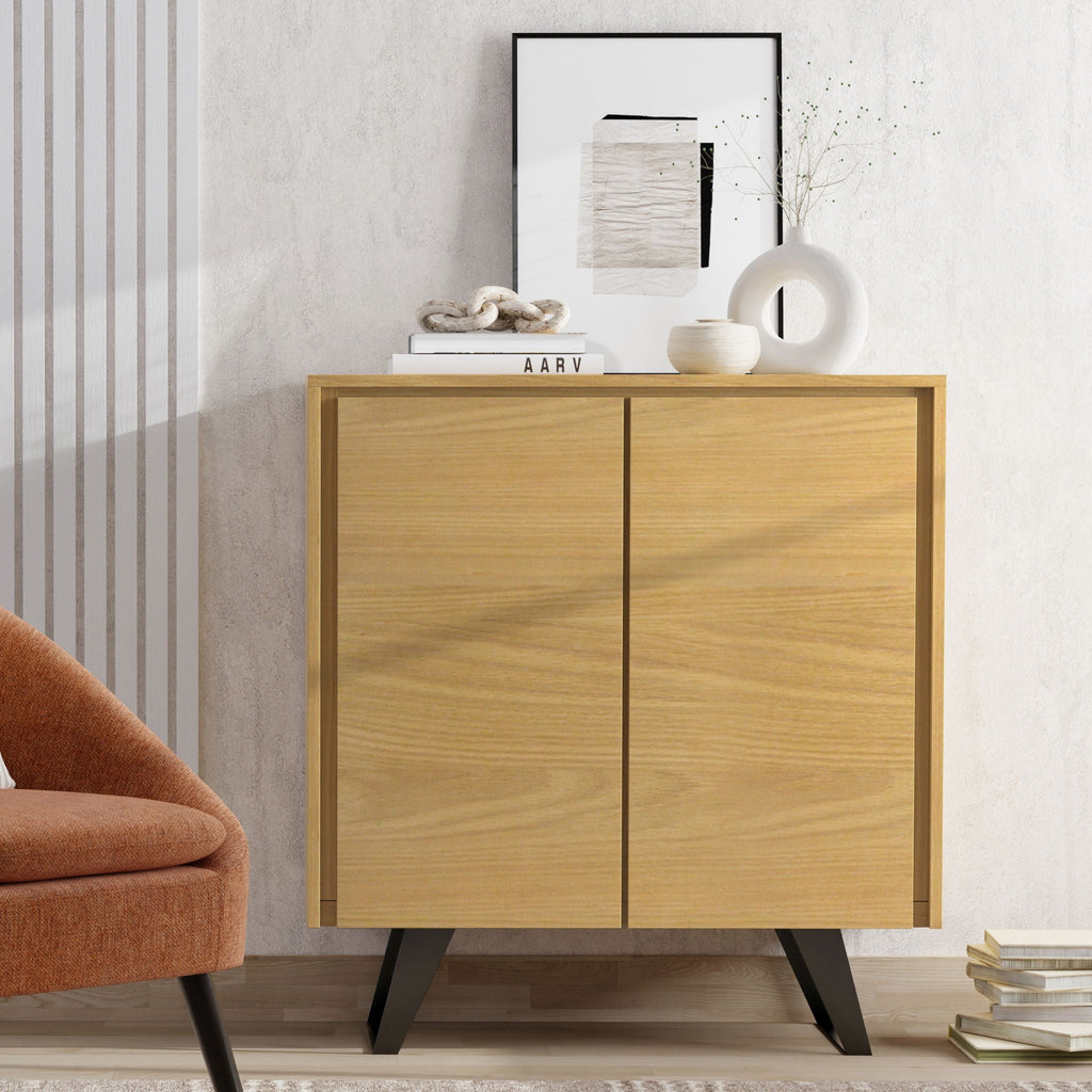 Lowry Medium Handcrafted Storage Cabinet with Adjustable Shelves - Choose Your Color