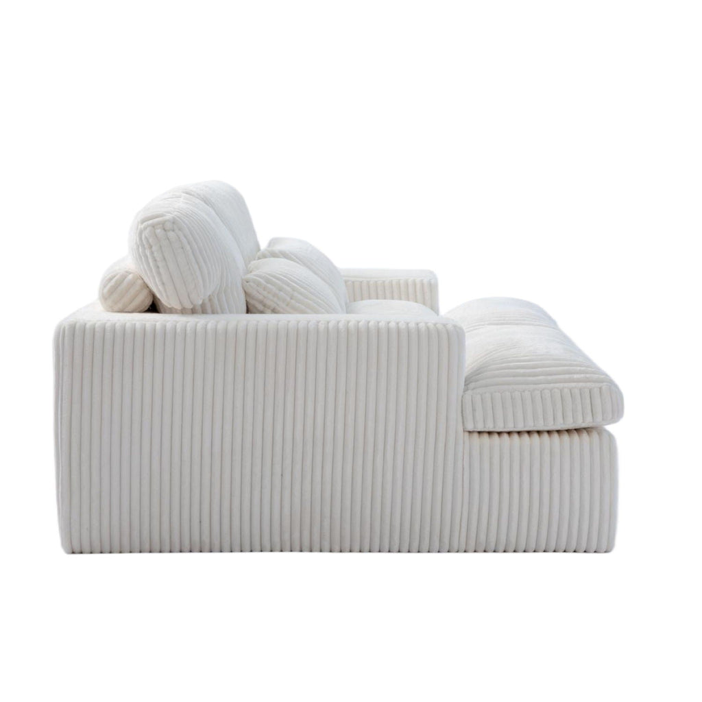 Double Chaise Lounge Chair, Oversized Upholstered Sleeper Cloud Couch