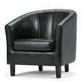 Transitional Tub Chair with Curved Back and Removable Cushion - Multiple Colors