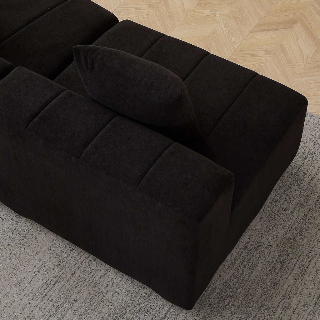 Modular Sectional Sofa with 2 Pillows – Symmetrical Design