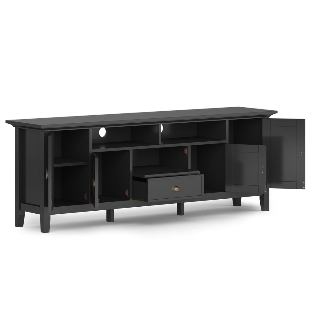 Handcrafted TV Media Stand with Adjustable Shelves - Multiple Colors
