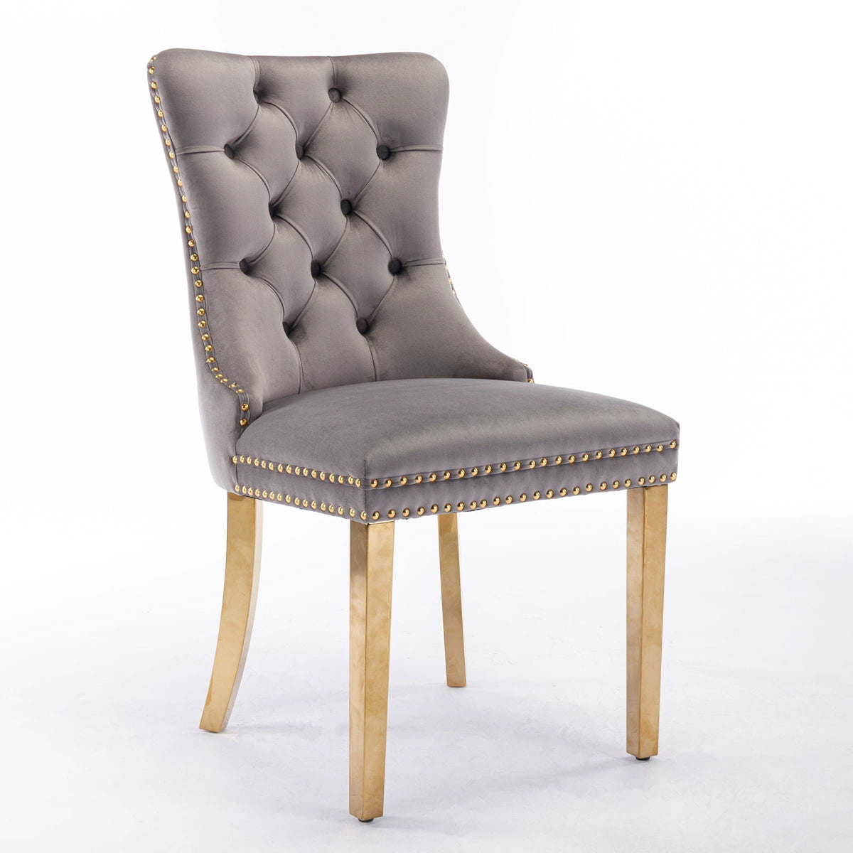 Modern Tufted Dining Chair Set of 2 with Velvet Upholstery - Nikki Collection