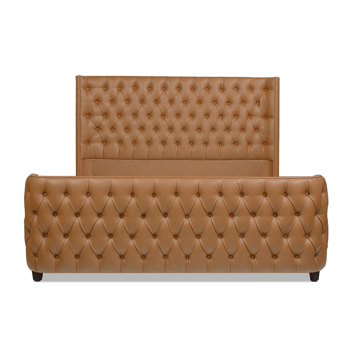 Tufted Panel Bed with Wingback Headboard and Footboard - Multiple Colors