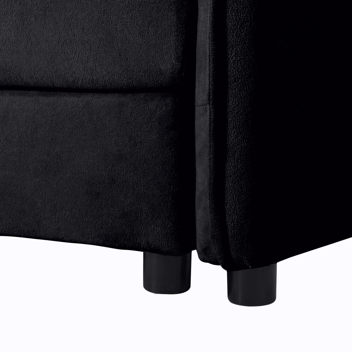 Oversized Chair & Ottoman with Soft Upholstery - Blue or Black