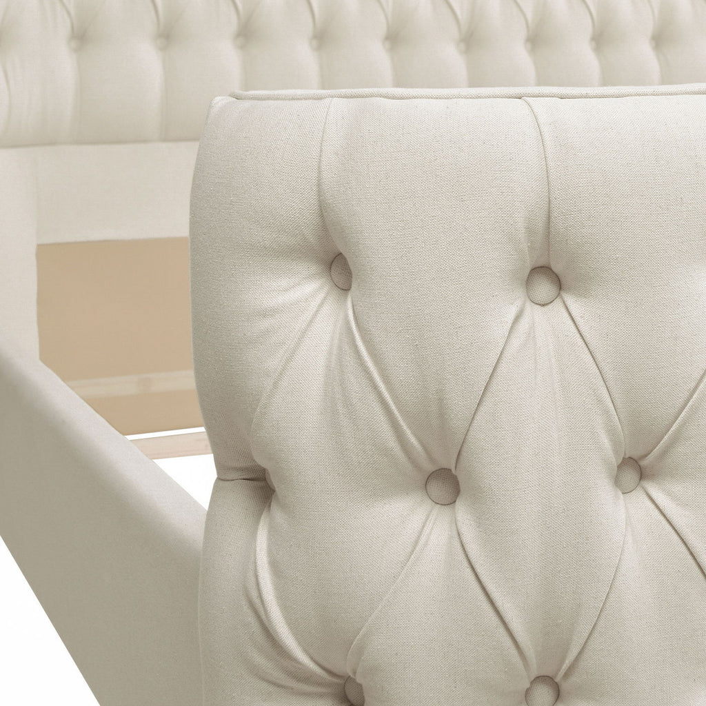 Tufted Panel Bed with Wingback Headboard and Footboard - Multiple Colors