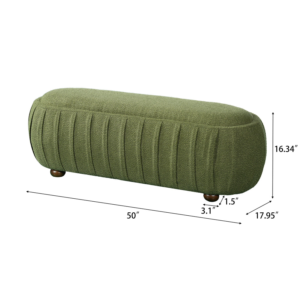 Upholstered Ottoman, Oval Shape