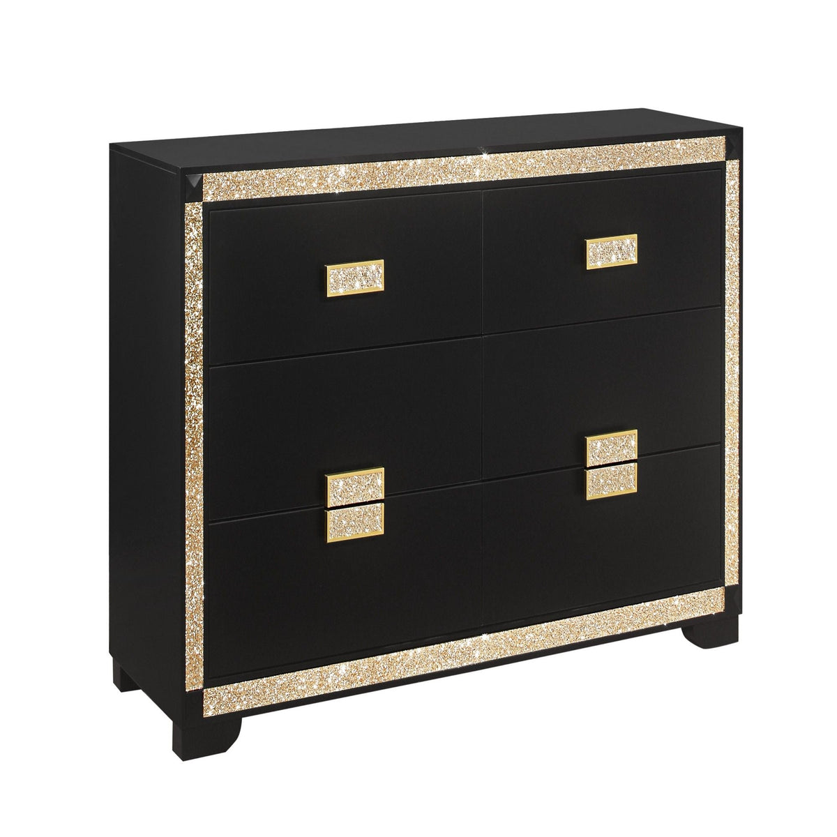 Lively Dresser With Glitter Detail - Black
