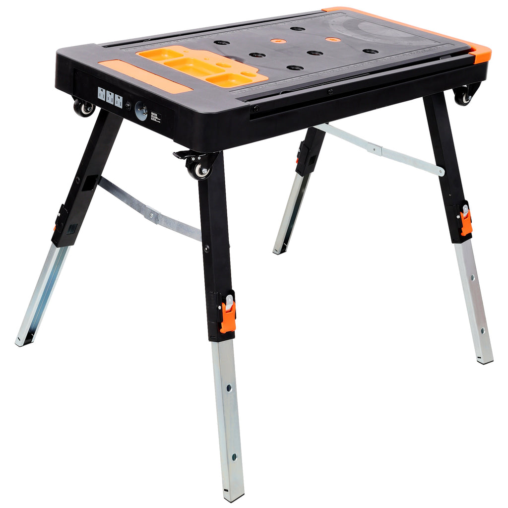 8-in-1 Multifunctional Folding Work Table with 8 Configurations - Steel/ABS/PVC