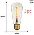 Edison Bulb E27 220V 40W ST64 A19 T45 G80 G95 G125 Incandescent filament bulb lighting Retro Edison Light Bulb