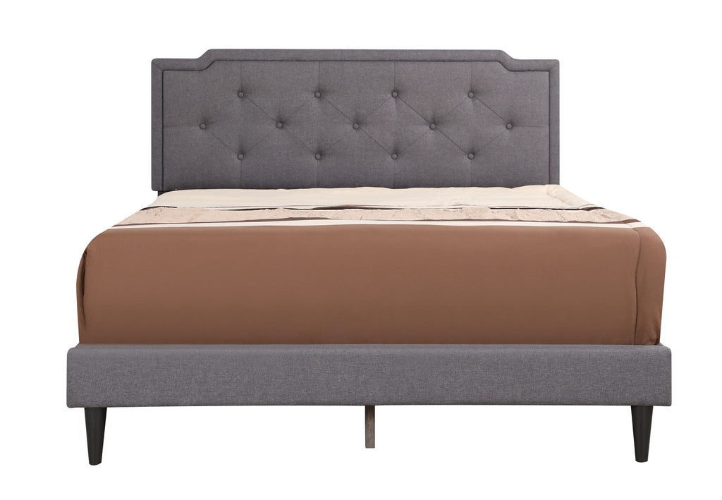 Button Tufted Upholstered Bed with Charming Design - Multiple Colors