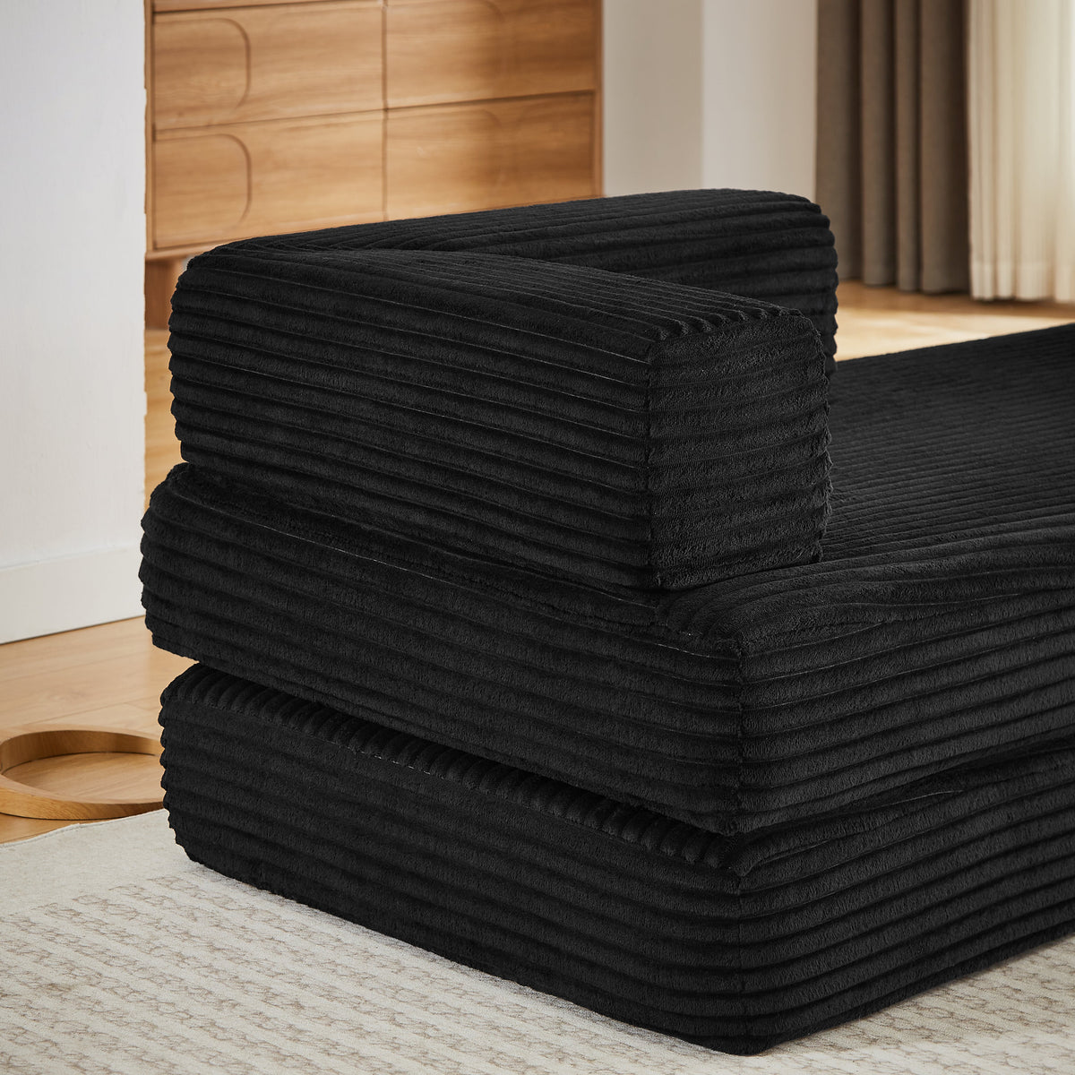 Cloud Boneless Loveseat Sofa with Sponge Structure - Corduroy