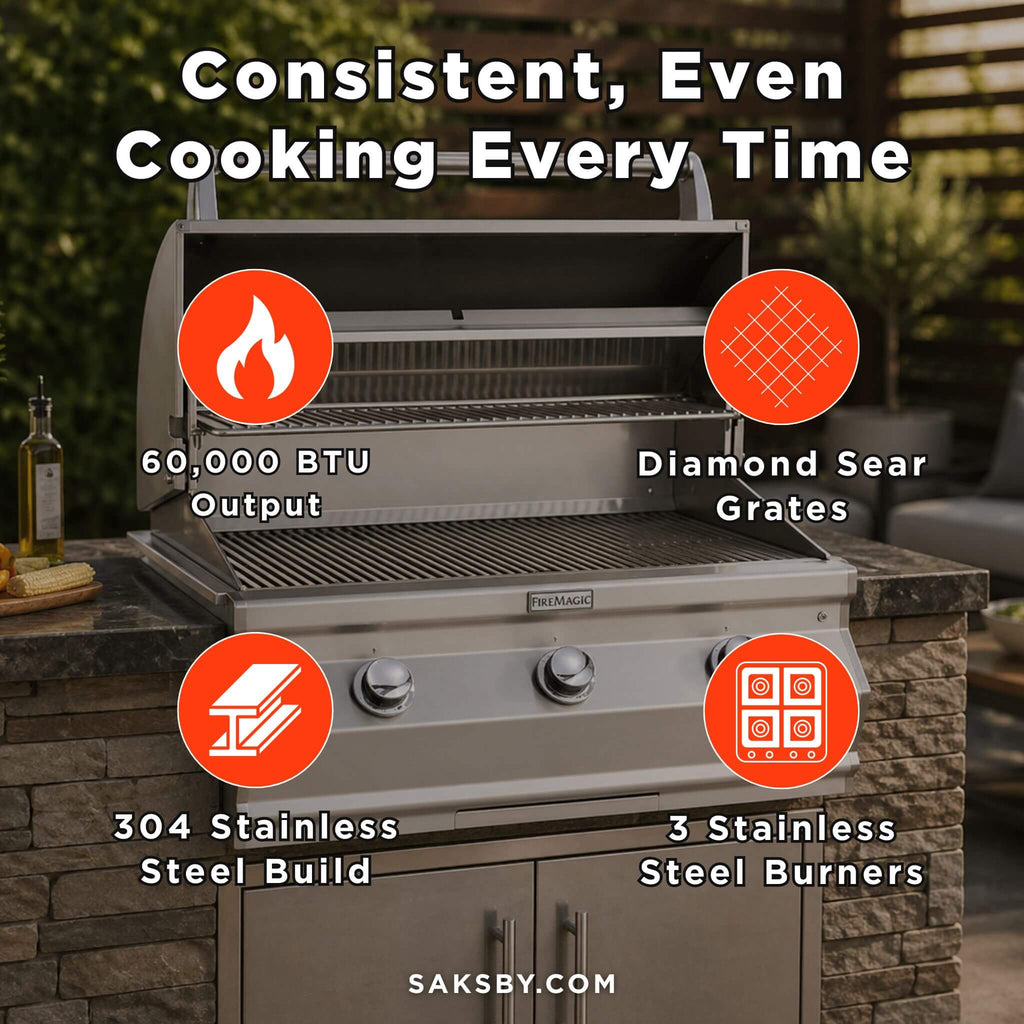 Fire Magic Choice 30-Inch Multi-User Built-In Grill With Analog Thermometer [CM540I-RT1N/P] (SAK91748)